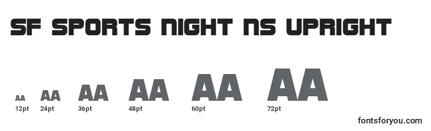 Размеры шрифта SF Sports Night NS Upright