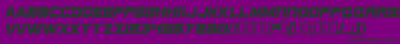 SF Sports Night NS-fontti – mustat fontit violetilla taustalla