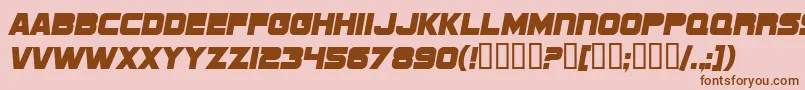 SF Sports Night NS Font – Brown Fonts on Pink Background