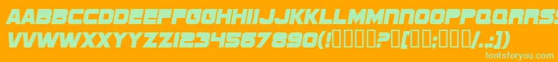 SF Sports Night NS Font – Green Fonts on Orange Background