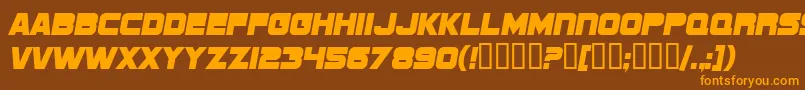 SF Sports Night NS Font – Orange Fonts on Brown Background