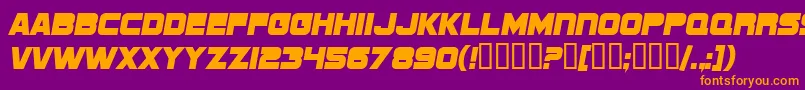 SF Sports Night NS Font – Orange Fonts on Purple Background