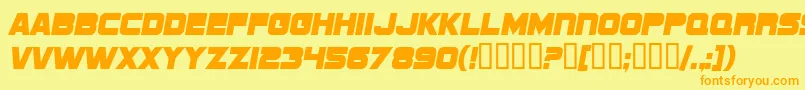 SF Sports Night NS Font – Orange Fonts on Yellow Background