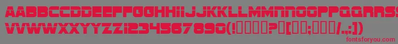 SF Sports Night Upright Font – Red Fonts on Gray Background