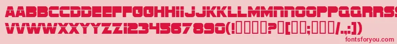 SF Sports Night Upright Font – Red Fonts on Pink Background