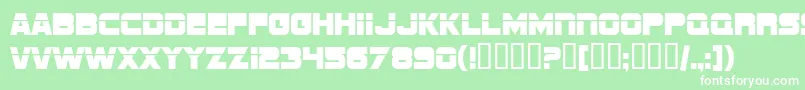 SF Sports Night Upright Font – White Fonts on Green Background