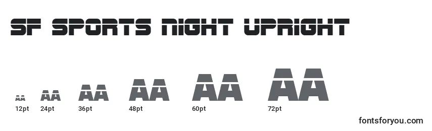 SF Sports Night Upright Font Sizes
