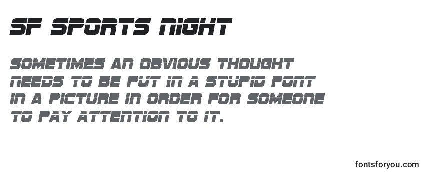 SF Sports Night Font
