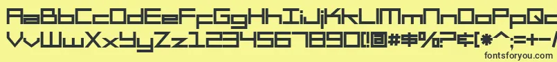 SF Square Head Bold Font – Black Fonts on Yellow Background