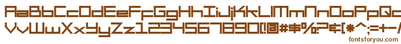 SF Square Head Bold Font – Brown Fonts on White Background