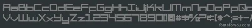 Шрифт SF Square Head Bold – серые шрифты на чёрном фоне
