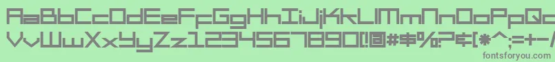 Шрифт SF Square Head Bold – серые шрифты на зелёном фоне