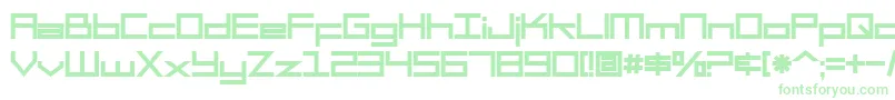 フォントSF Square Head Bold – 緑のフォント