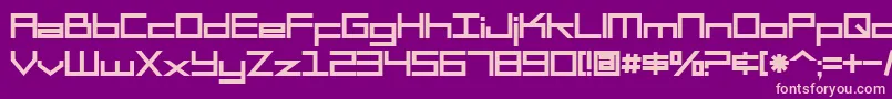 Шрифт SF Square Head Bold – розовые шрифты на фиолетовом фоне