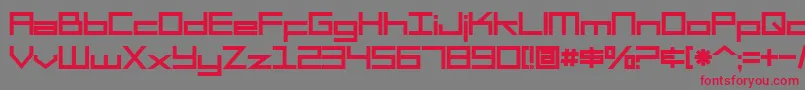 Шрифт SF Square Head Bold – красные шрифты на сером фоне