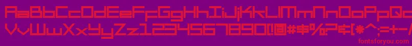 SF Square Head Bold Font – Red Fonts on Purple Background