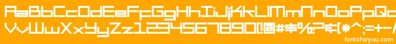 En savoir plus sur la police SF Square Head Bold Police SF Square Head Bold – polices blanches sur fond orange