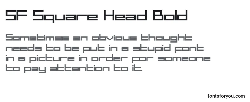 Schriftart SF Square Head Bold
