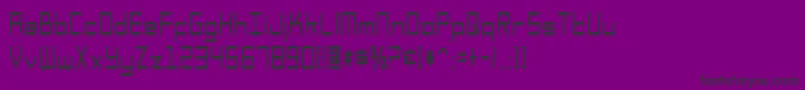 SF Square Head Condensed-Schriftart – Schwarze Schriften auf violettem Hintergrund