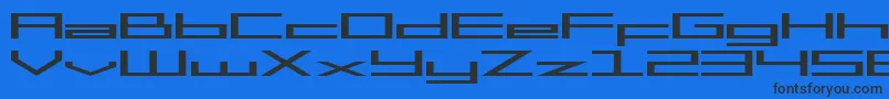 フォントSF Square Head Extended – 黒い文字の青い背景