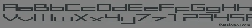 フォントSF Square Head Extended – 黒い文字の灰色の背景