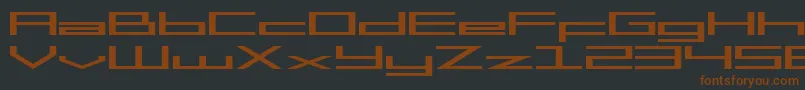 SF Square Head Extended-fontti – ruskeat fontit mustalla taustalla