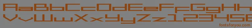 SF Square Head Extended-Schriftart – Braune Schriften auf grauem Hintergrund