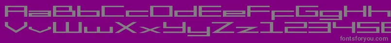 SF Square Head Extended-fontti – harmaat kirjasimet violetilla taustalla