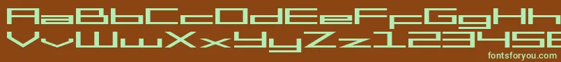 Шрифт SF Square Head Extended – зелёные шрифты на коричневом фоне