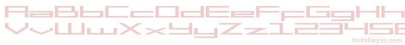 SF Square Head Extended-Schriftart – Rosa Schriften auf weißem Hintergrund