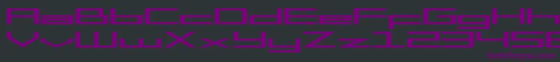 SF Square Head Extended-fontti – violetit fontit mustalla taustalla