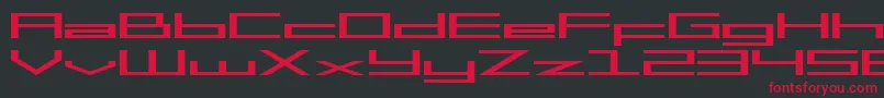 フォントSF Square Head Extended – 黒い背景に赤い文字