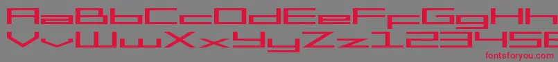 SF Square Head Extended-Schriftart – Rote Schriften auf grauem Hintergrund