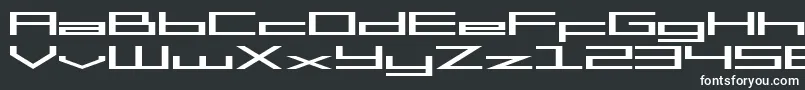 SF Square Head Extended-Schriftart – Weiße Schriften auf schwarzem Hintergrund