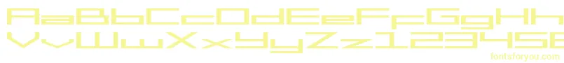 SF Square Head Extended-Schriftart – Gelbe Schriften