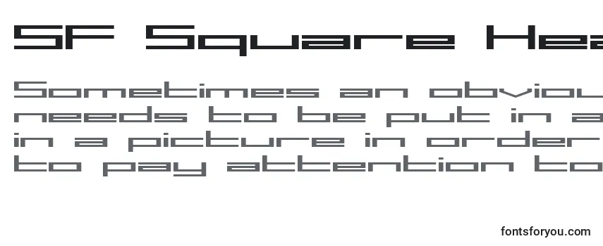 SF Square Head Extended Font