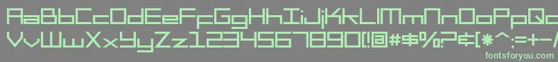 Шрифт SF Square Head – зелёные шрифты на сером фоне