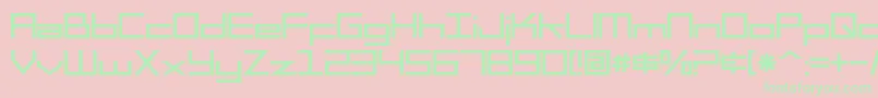 Czcionka SF Square Head – zielone czcionki na różowym tle
