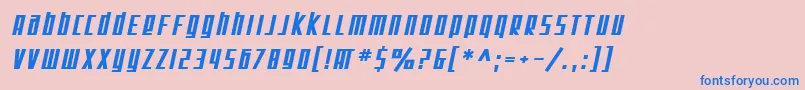 SF Square Root Bold Oblique Font – Blue Fonts on Pink Background