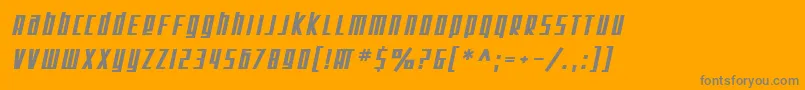 SF Square Root Bold Oblique Font – Gray Fonts on Orange Background