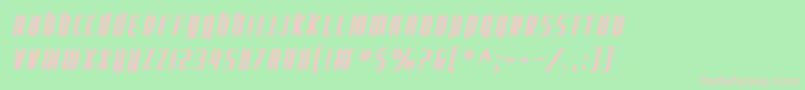 SF Square Root Bold Oblique Font – Pink Fonts on Green Background