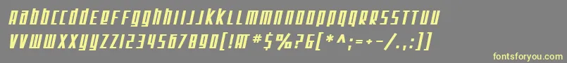SF Square Root Bold Oblique Font – Yellow Fonts on Gray Background