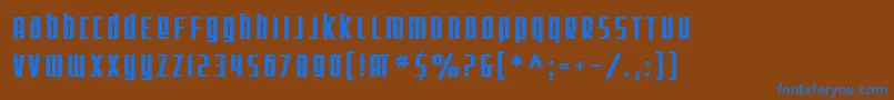 SF Square Root Bold Font – Blue Fonts on Brown Background