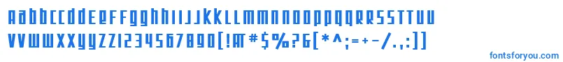 フォントSF Square Root Bold – 白い背景に青い文字