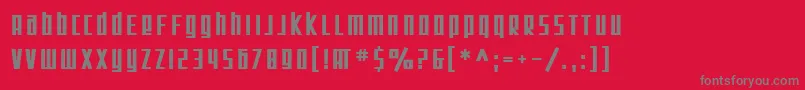 Police SF Square Root Bold – polices grises sur fond rouge
