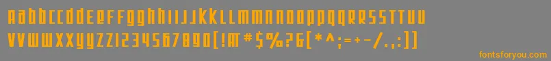 Шрифт SF Square Root Bold – оранжевые шрифты на сером фоне