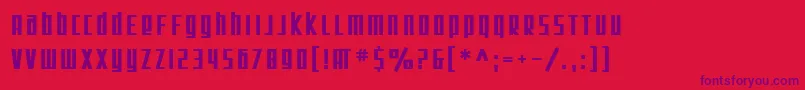 Police SF Square Root Bold – polices violettes sur fond rouge