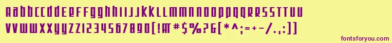 Шрифт SF Square Root Bold – фиолетовые шрифты на жёлтом фоне