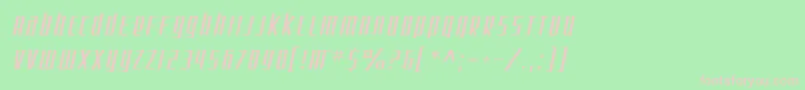 SF Square Root Oblique Font – Pink Fonts on Green Background