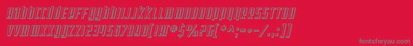 SF Square Root Shaded Oblique Font – Gray Fonts on Red Background